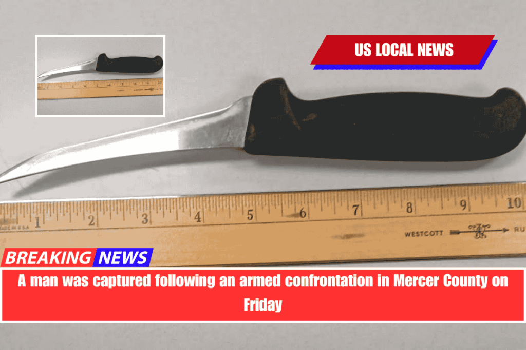 A man was captured following an armed confrontation in Mercer County on Friday