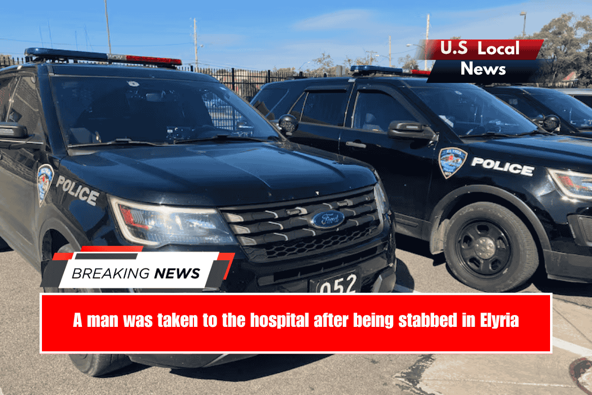 A man was taken to the hospital after being stabbed in Elyria