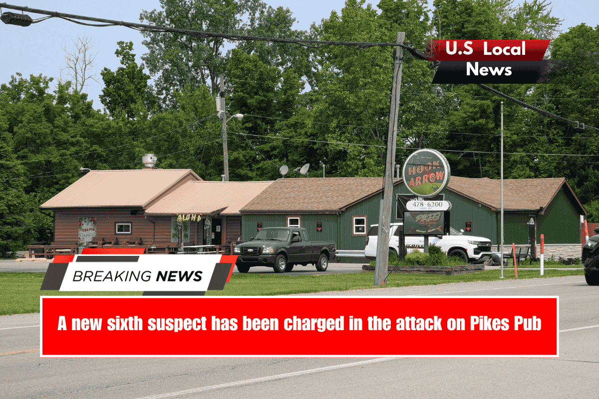 A new sixth suspect has been charged in the attack on Pikes Pub