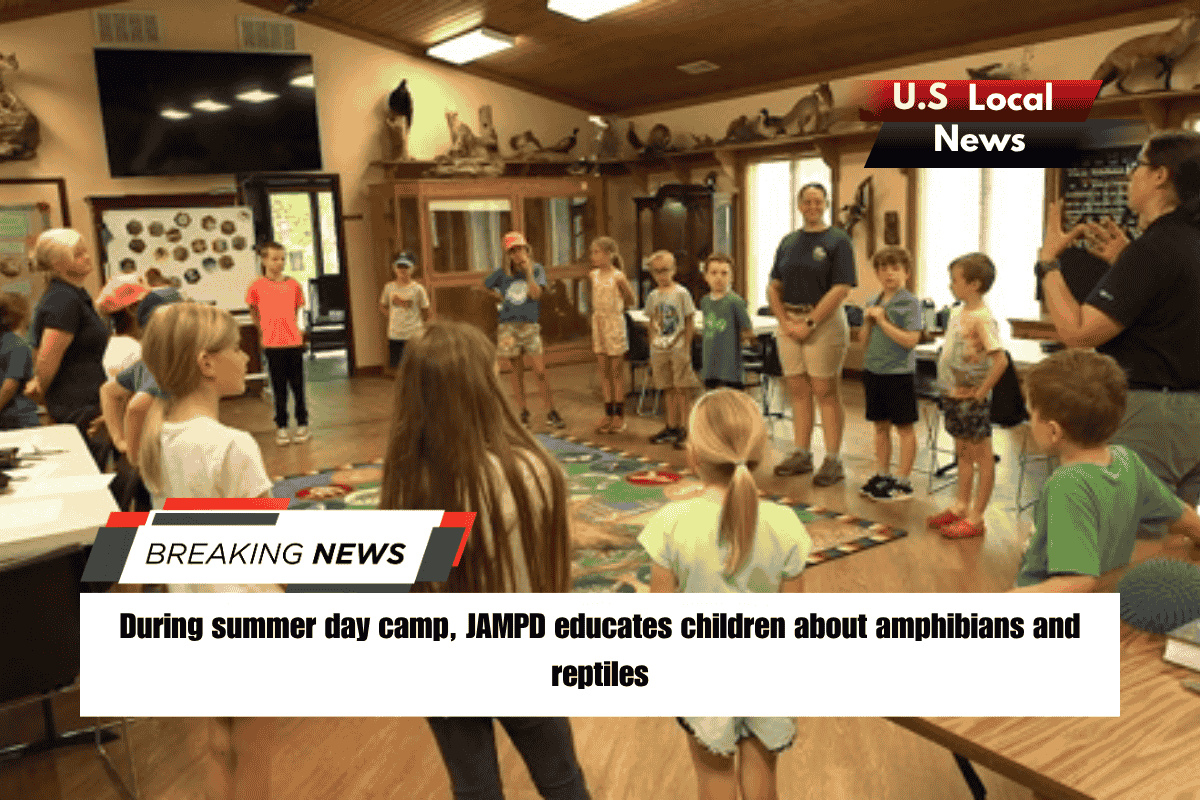 During summer day camp, JAMPD educates children about amphibians and reptiles