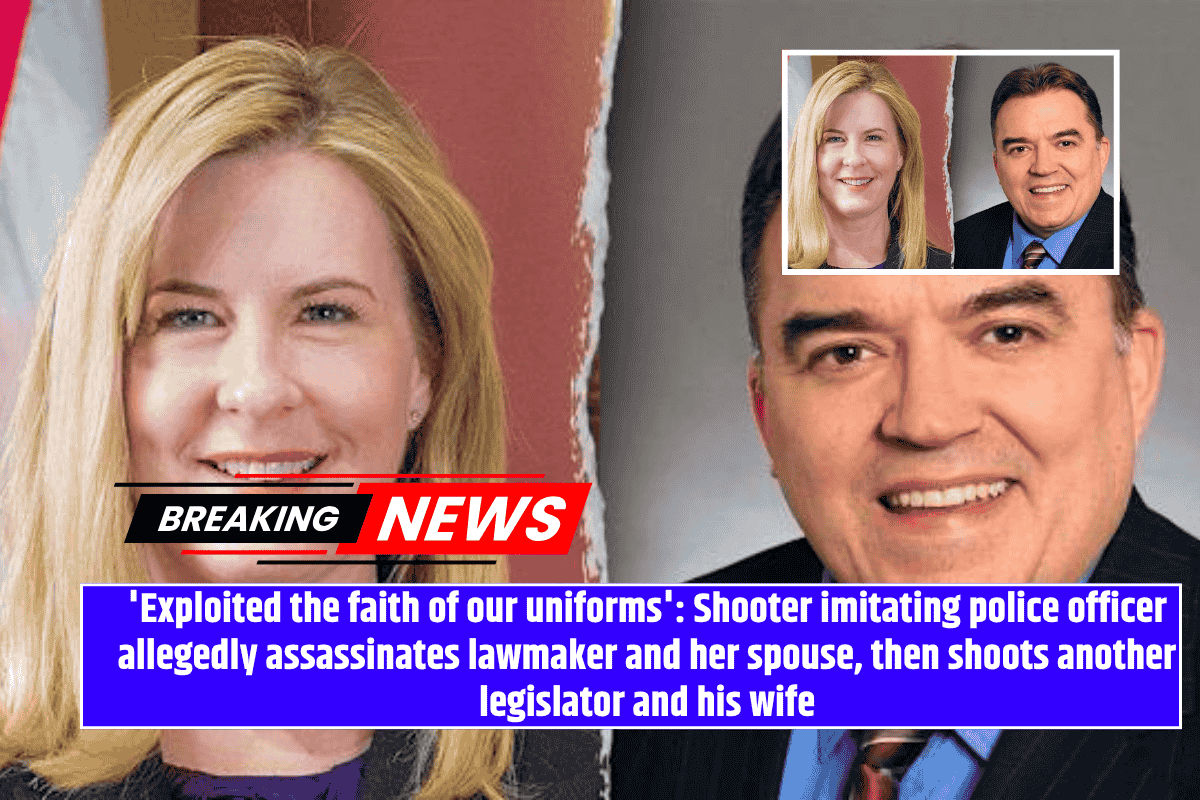 'Exploited the faith of our uniforms': Shooter imitating police officer allegedly assassinates lawmaker and her spouse, then shoots another legislator and his wife
