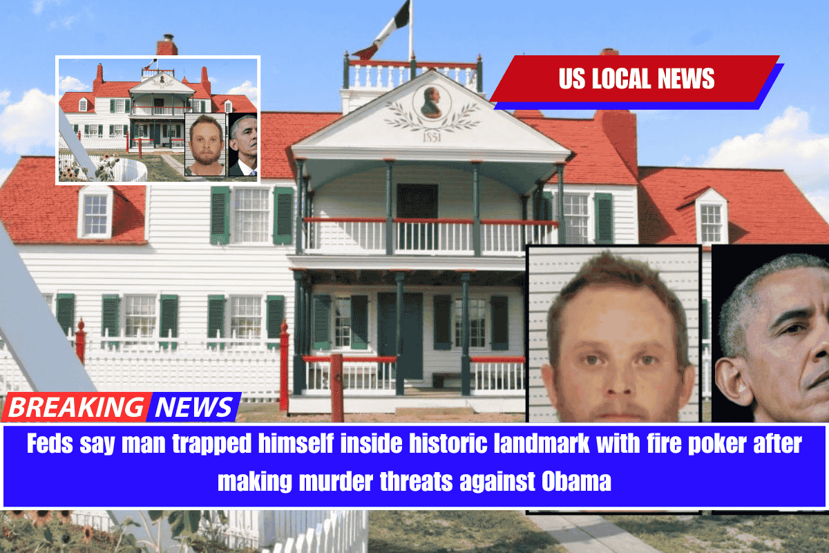 Feds say man trapped himself inside historic landmark with fire poker after making murder threats against Obama
