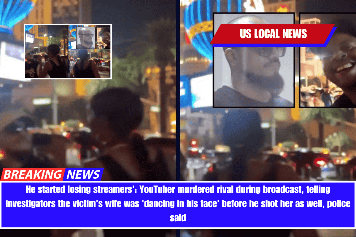 He started losing streamers' YouTuber murdered rival during broadcast, telling investigators the victim's wife was 'dancing in his face' before he shot her as well, police said