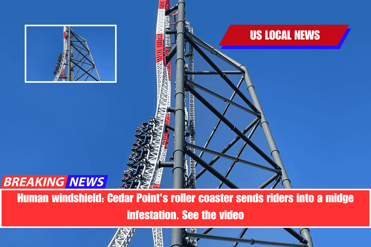 Human windshield Cedar Point's roller coaster sends riders into a midge infestation. See the video