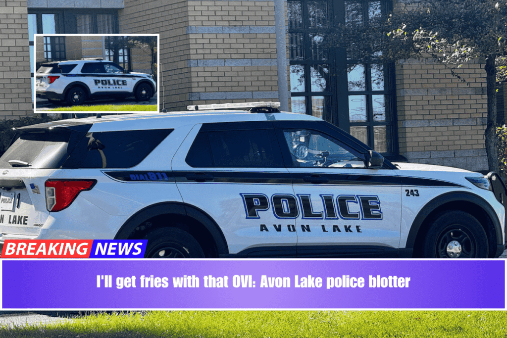 I'll get fries with that OVI Avon Lake police blotter