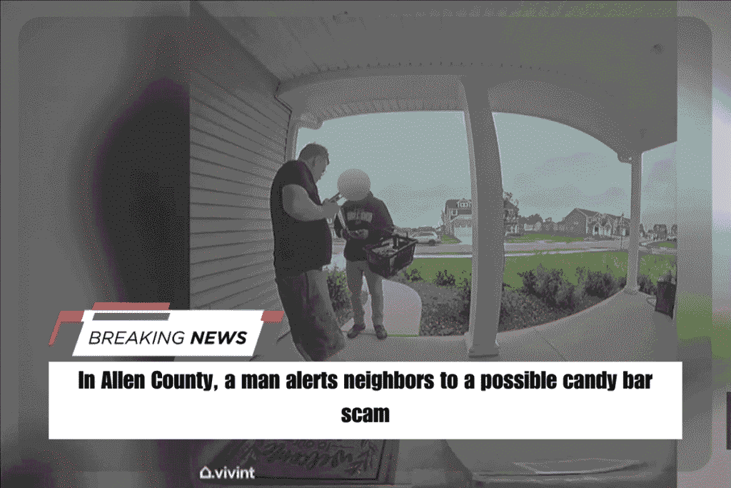 In Allen County, a man alerts neighbors to a possible candy bar scam