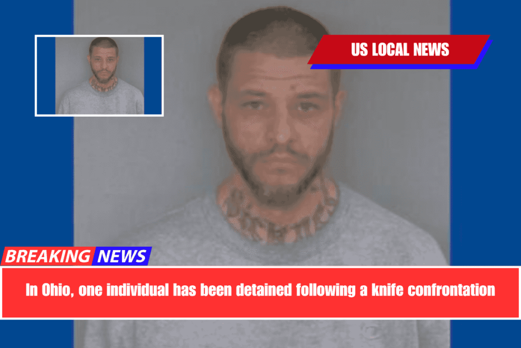In Ohio, one individual has been detained following a knife confrontation