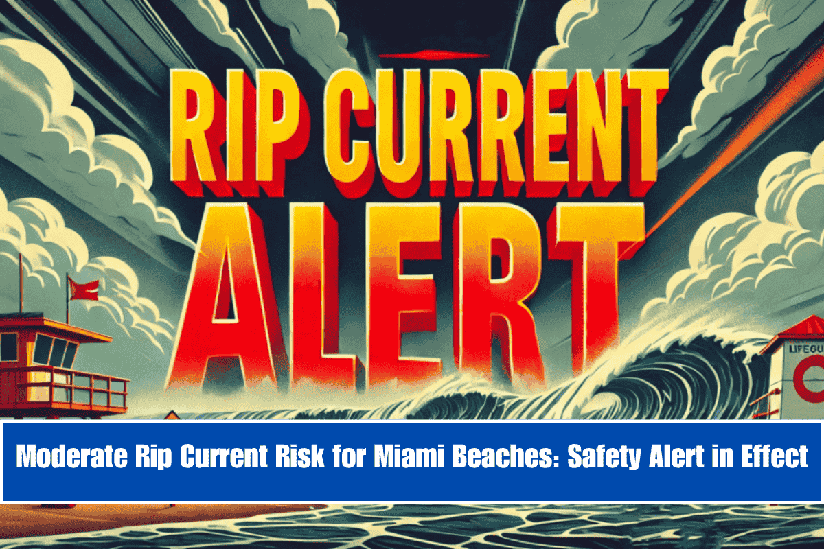Moderate Rip Current Risk for Miami Beaches Safety Alert in Effect