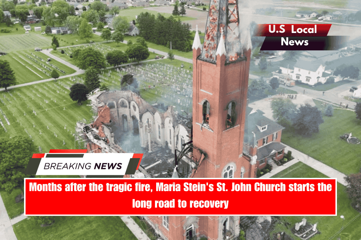 Months after the tragic fire, Maria Stein's St. John Church starts the long road to recovery