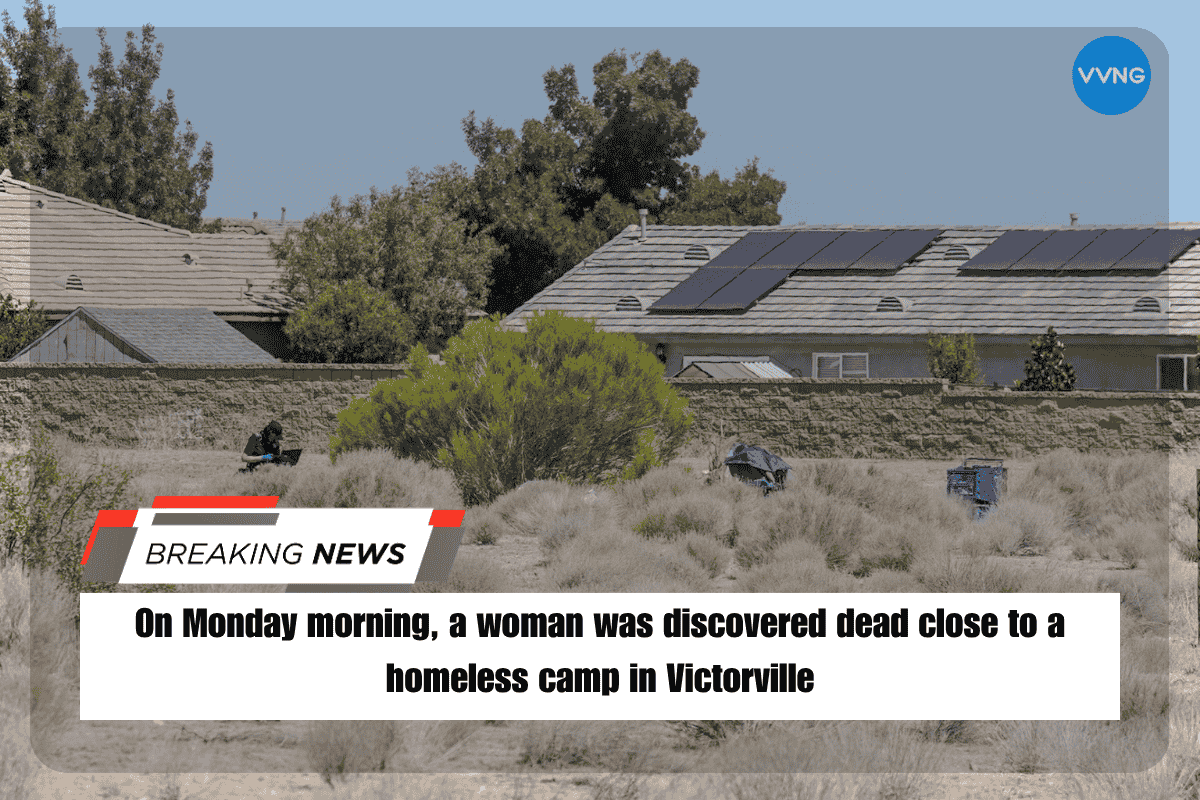 On Monday morning, a woman was discovered dead close to a homeless camp in Victorville
