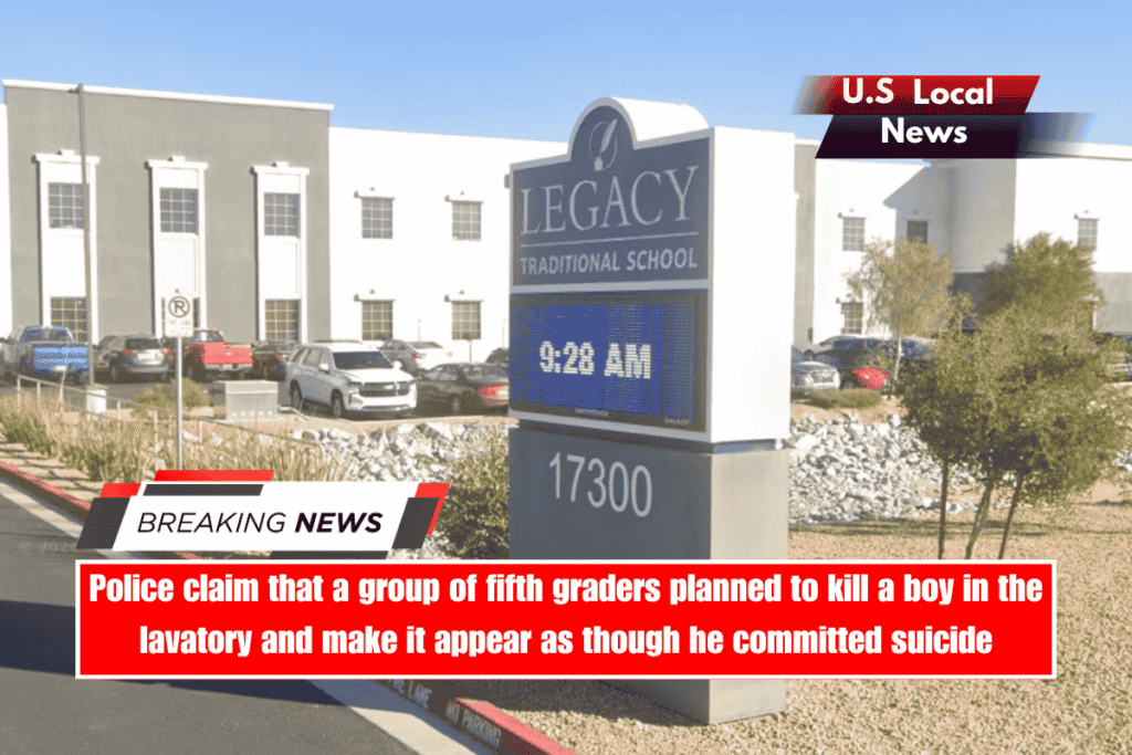 Police claim that a group of fifth graders planned to kill a boy in the lavatory and make it appear as though he committed suicide
