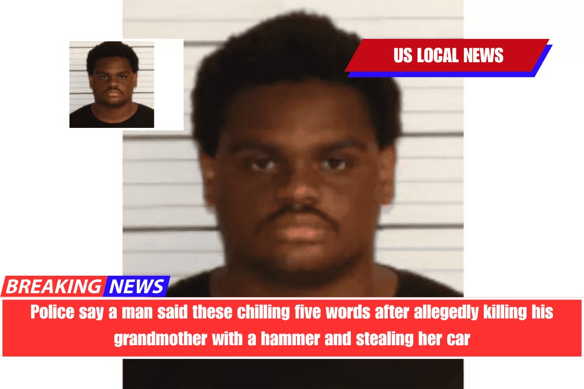 Police say a man said these chilling five words after allegedly killing his grandmother with a hammer and stealing her car