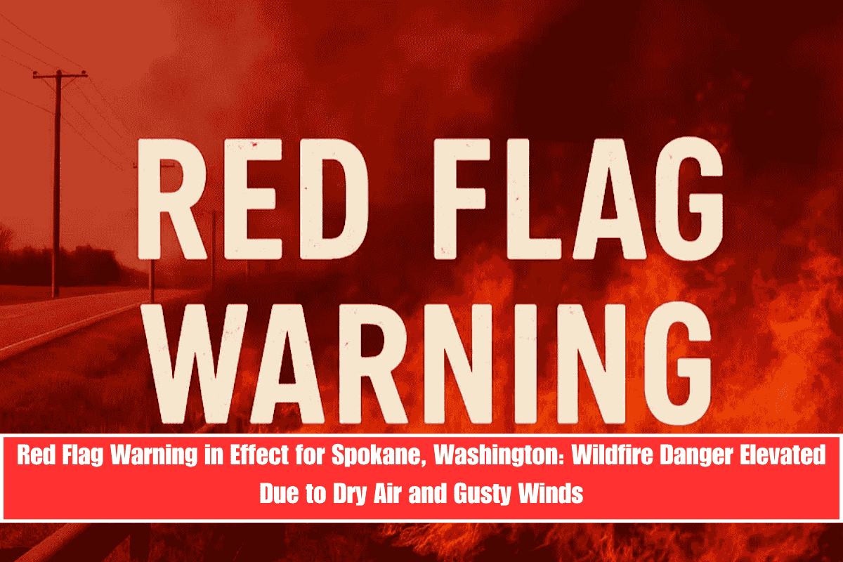 Red Flag Warning in Effect for Spokane, Washington Wildfire Danger Elevated Due to Dry Air and Gusty Winds