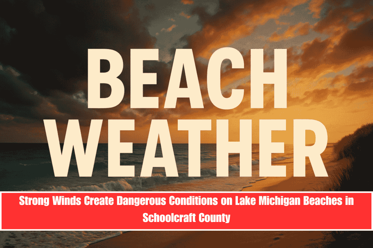 Strong Winds Create Dangerous Conditions on Lake Michigan Beaches in Schoolcraft County
