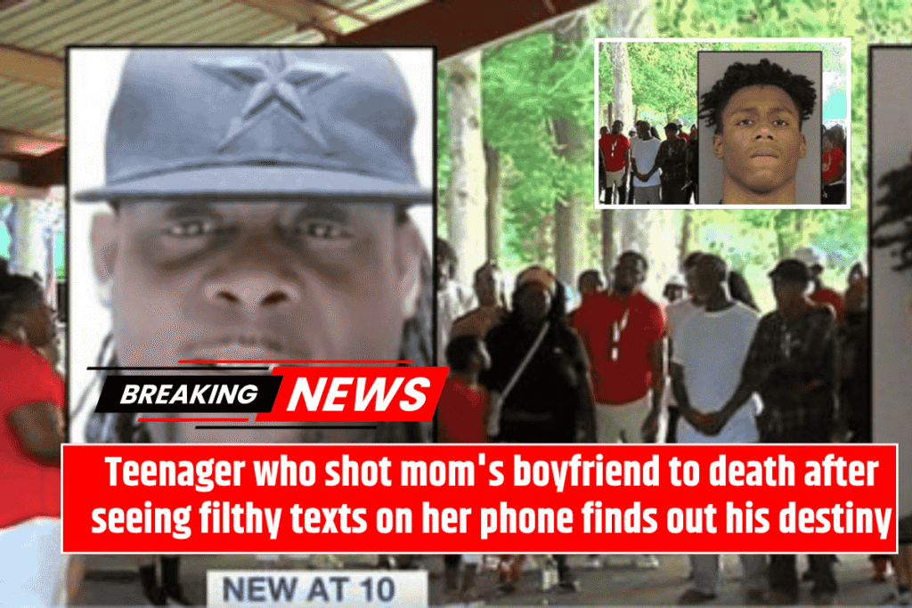 Teenager who shot mom's boyfriend to death after seeing filthy texts on her phone finds out his destiny