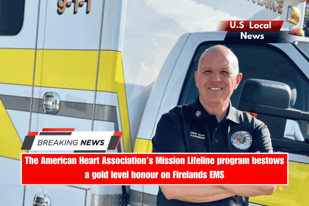 The American Heart Association's Mission Lifeline program bestows a gold level honour on Firelands EMS