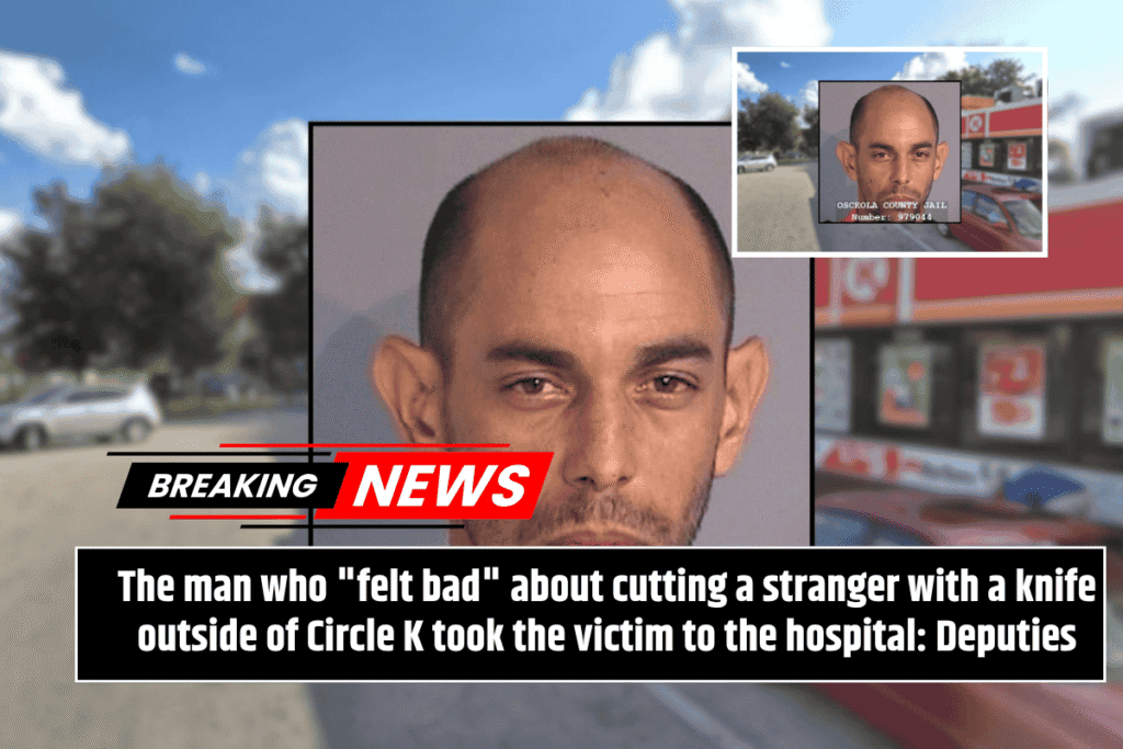The man who "felt bad" about cutting a stranger with a knife outside of Circle K took the victim to the hospital: Deputies