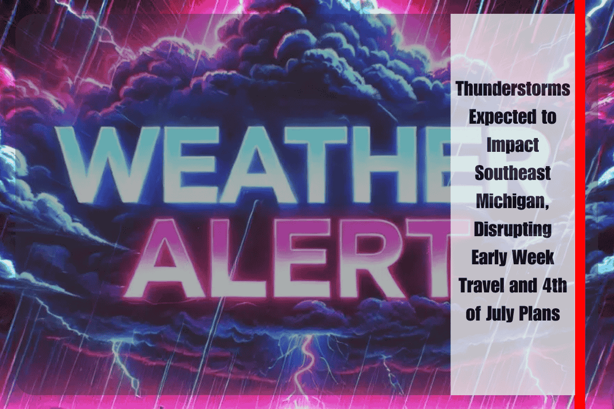Thunderstorms Expected to Impact Southeast Michigan, Disrupting Early Week Travel and 4th of July Plans