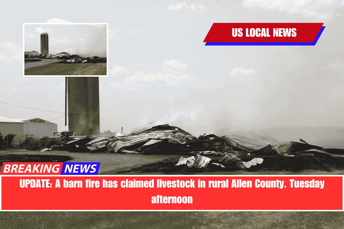 UPDATE A barn fire has claimed livestock in rural Allen County. Tuesday afternoon
