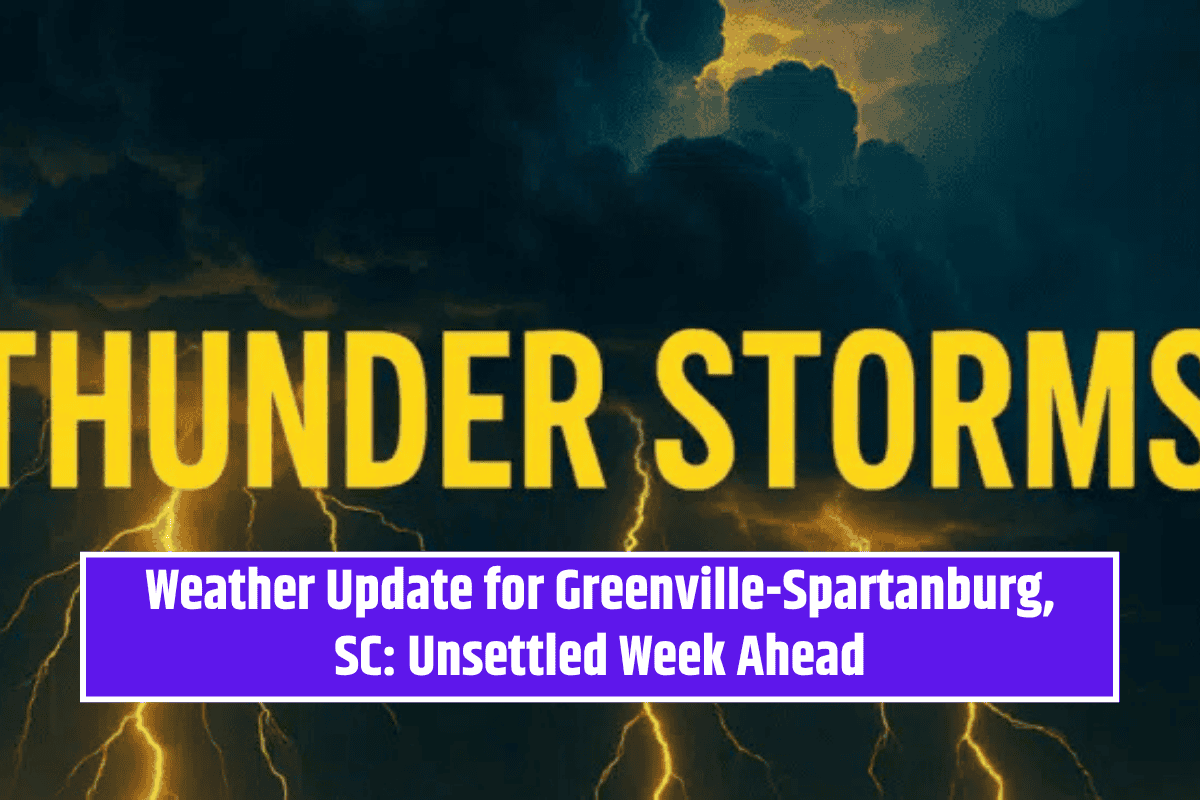 Weather Update for Greenville-Spartanburg, SC: Unsettled Week Ahead