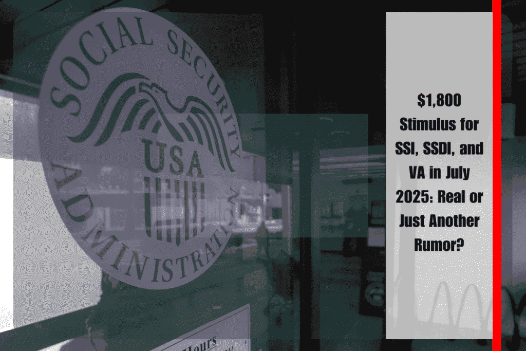 $1,800 Stimulus for SSI, SSDI, and VA in July 2025 Real or Just Another Rumor