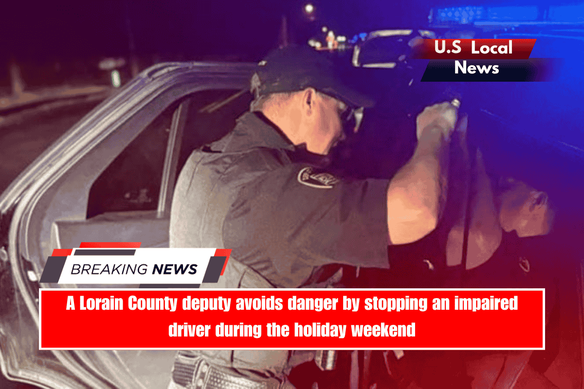 A Lorain County deputy avoids danger by stopping an impaired driver during the holiday weekend