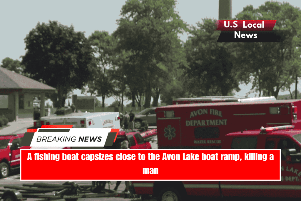 A fishing boat capsizes close to the Avon Lake boat ramp, killing a man
