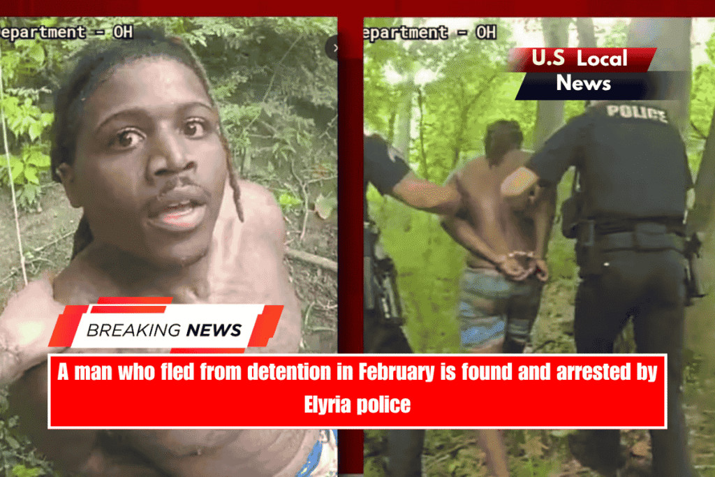 A man who fled from detention in February is found and arrested by Elyria police