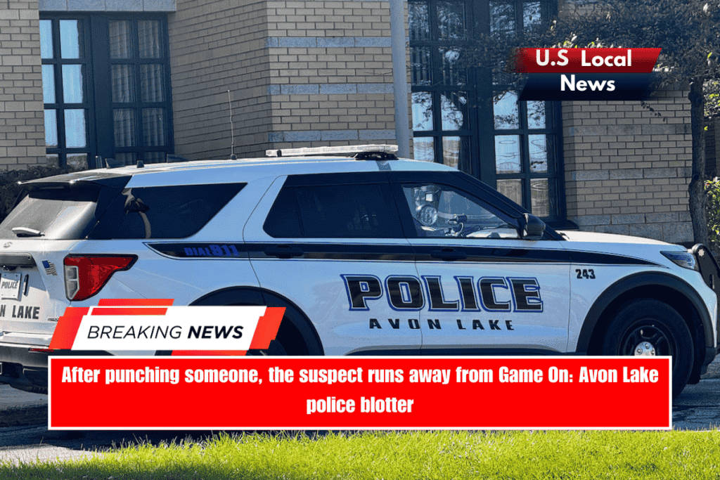 After punching someone, the suspect runs away from Game On Avon Lake police blotter