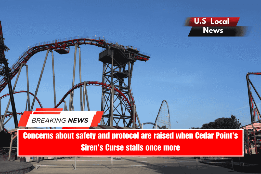 Concerns about safety and protocol are raised when Cedar Point's Siren's Curse stalls once more