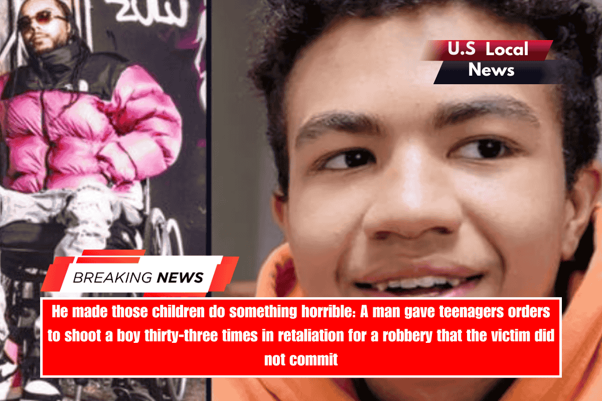 He made those children do something horrible A man gave teenagers orders to shoot a boy thirty-three times in retaliation for a robbery that the victim did not commit