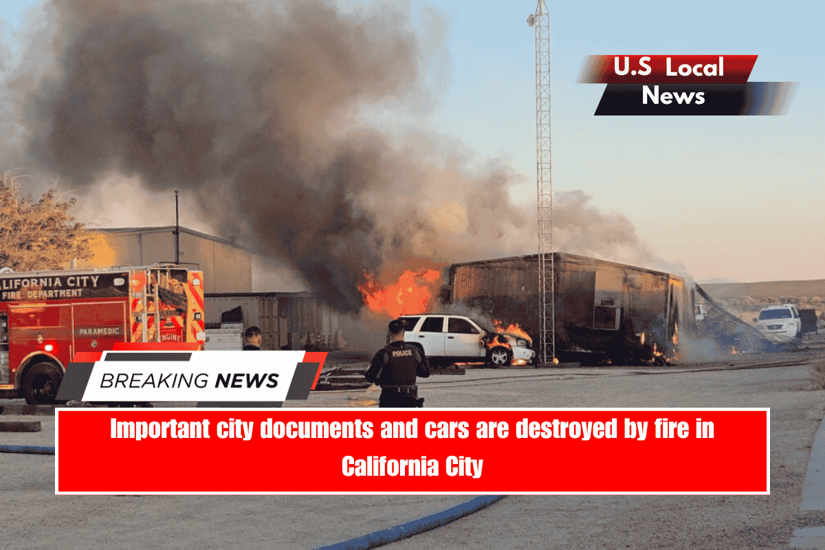 Important city documents and cars are destroyed by fire in California City