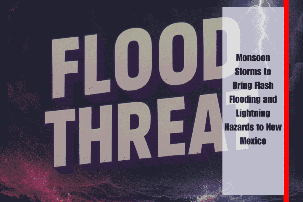 Monsoon Storms to Bring Flash Flooding and Lightning Hazards to New Mexico