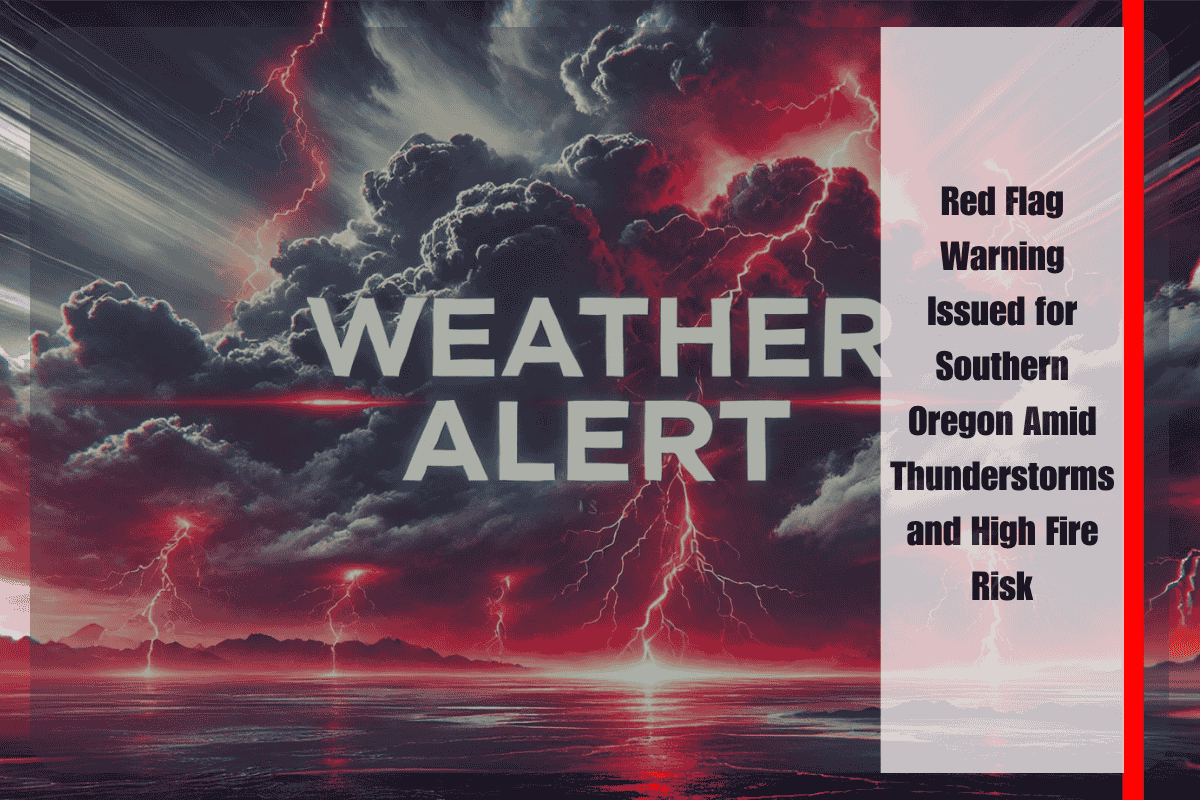 Red Flag Warning Issued for Southern Oregon Amid Thunderstorms and High Fire Risk