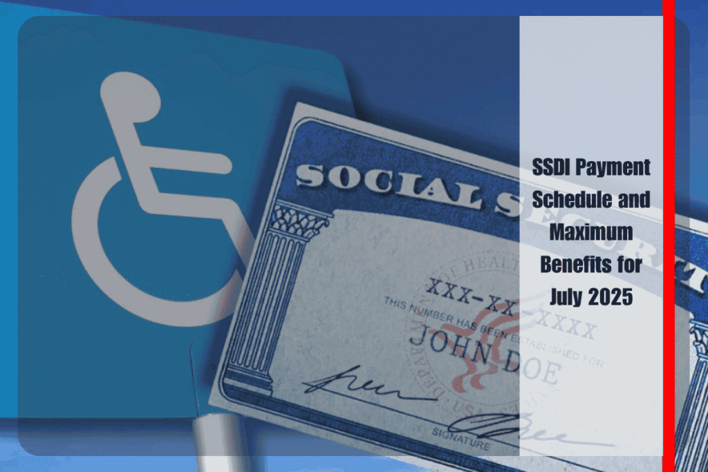 SSDI Payment Schedule and Maximum Benefits for July 2025