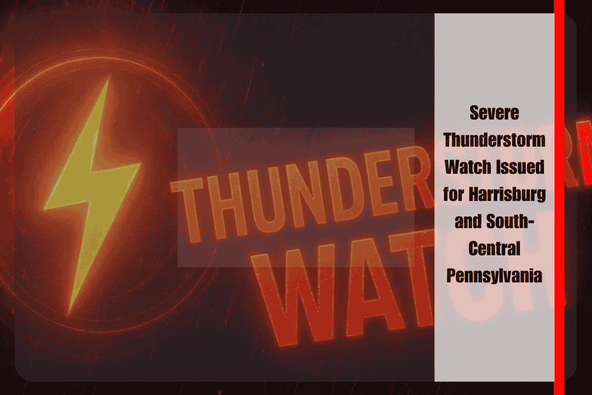 Severe Thunderstorm Watch Issued for Harrisburg and South-Central Pennsylvania