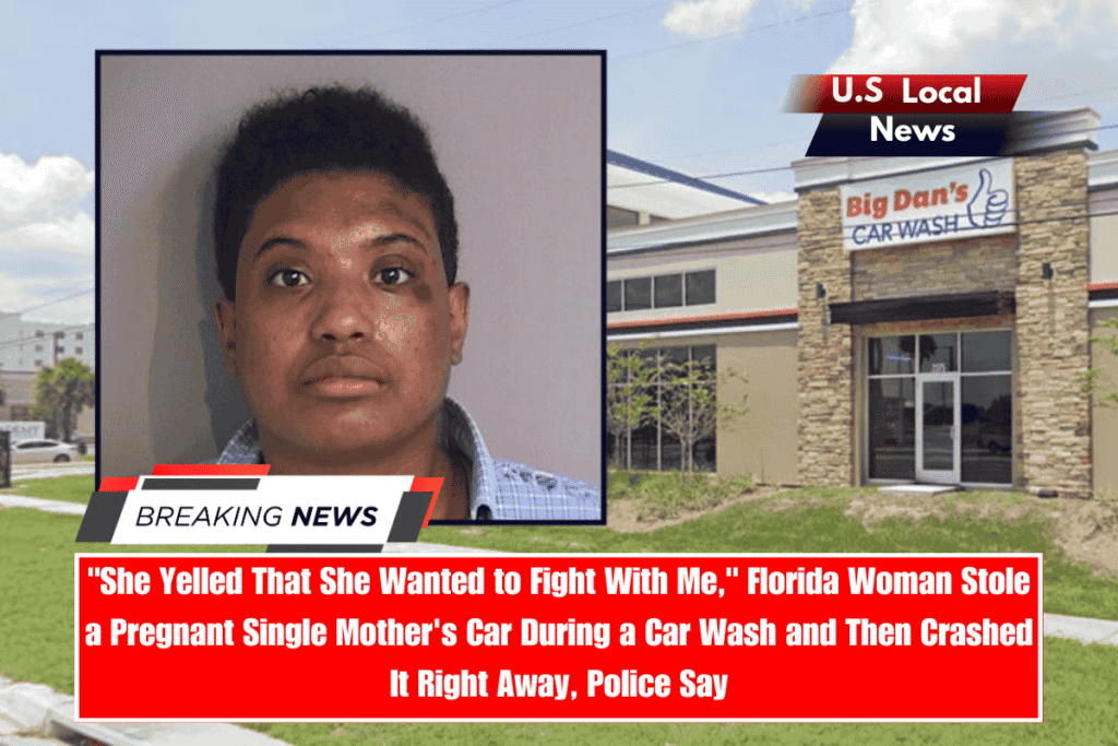She Yelled That She Wanted to Fight With Me, Florida Woman Stole a Pregnant Single Mother's Car During a Car Wash and Then Crashed It Right Away, Police Say