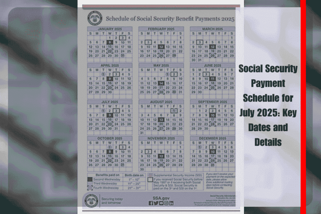 Social Security Payment Schedule for July 2025 Key Dates and Details