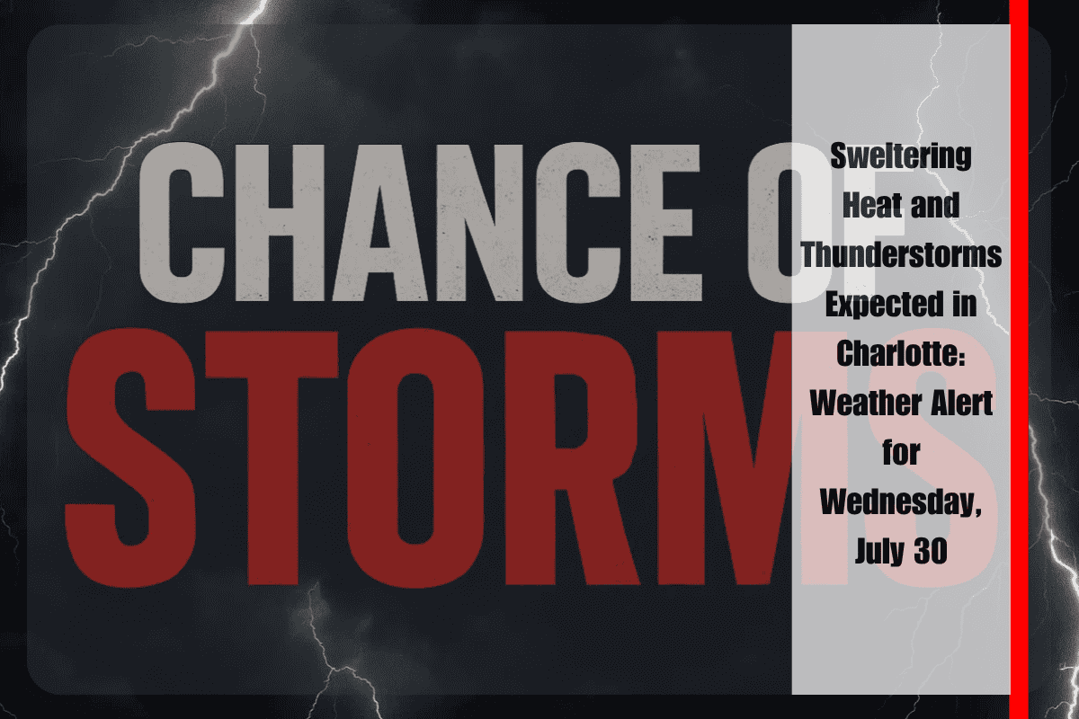 Sweltering Heat and Thunderstorms Expected in Charlotte Weather Alert for Wednesday, July 30