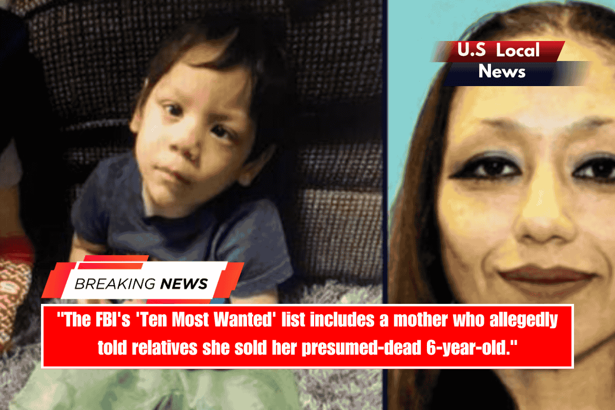 The FBI's 'Ten Most Wanted' list includes a mother who allegedly told relatives she sold her presumed-dead 6-year-old.