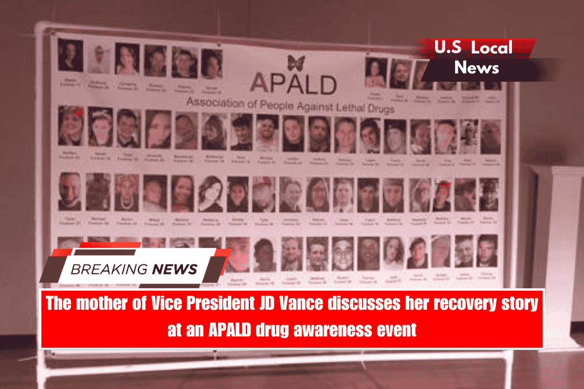 The mother of Vice President JD Vance discusses her recovery story at an APALD drug awareness event