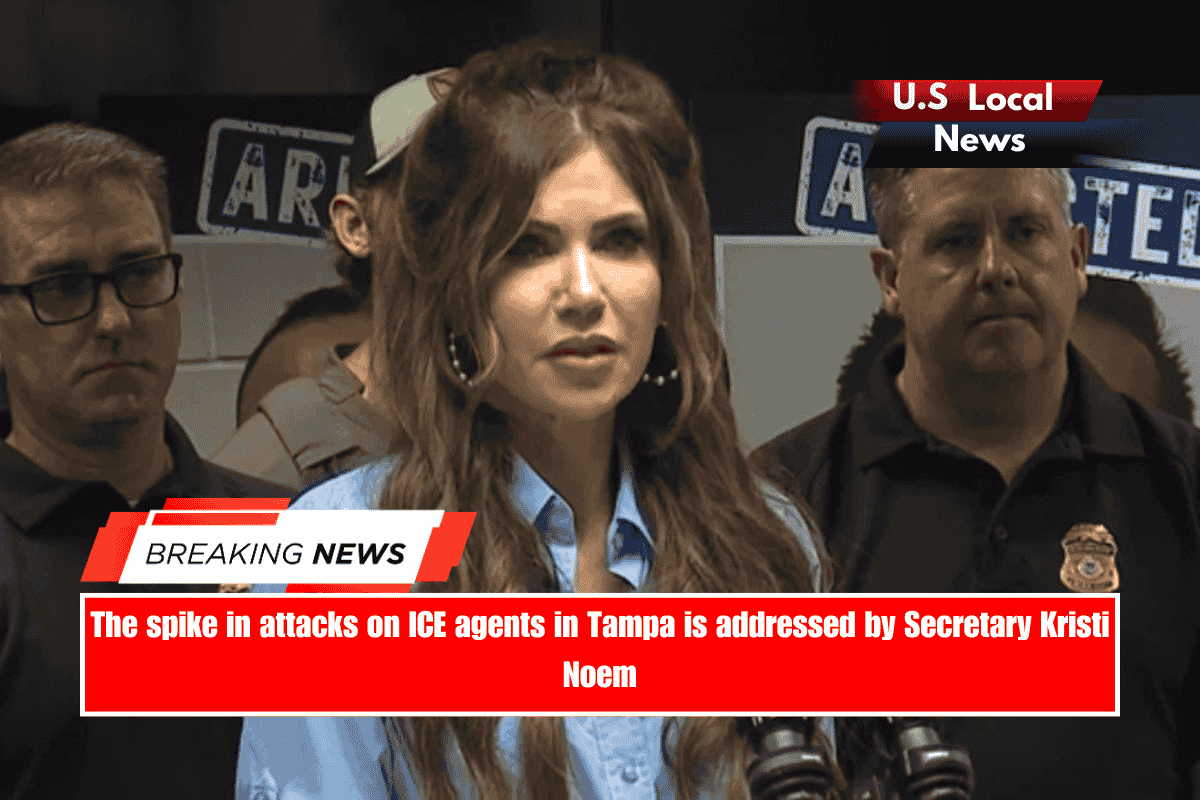 The spike in attacks on ICE agents in Tampa is addressed by Secretary Kristi Noem