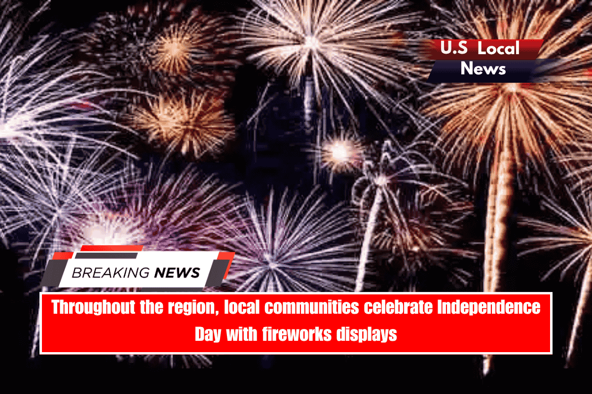 Throughout the region, local communities celebrate Independence Day with fireworks displays