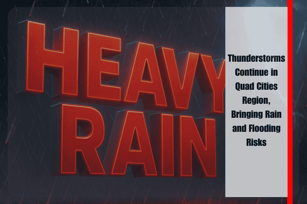 Thunderstorms Continue in Quad Cities Region, Bringing Rain and Flooding Risks