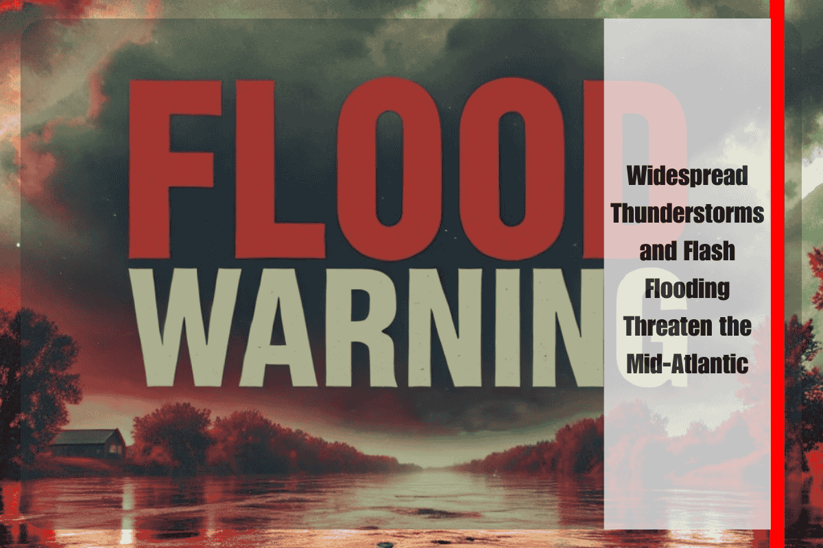 Widespread Thunderstorms and Flash Flooding Threaten the Mid-Atlantic
