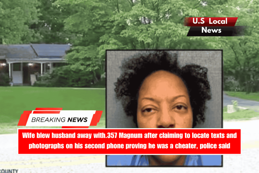 Wife blew husband away with.357 Magnum after claiming to locate texts and photographs on his second phone proving he was a cheater, police said
