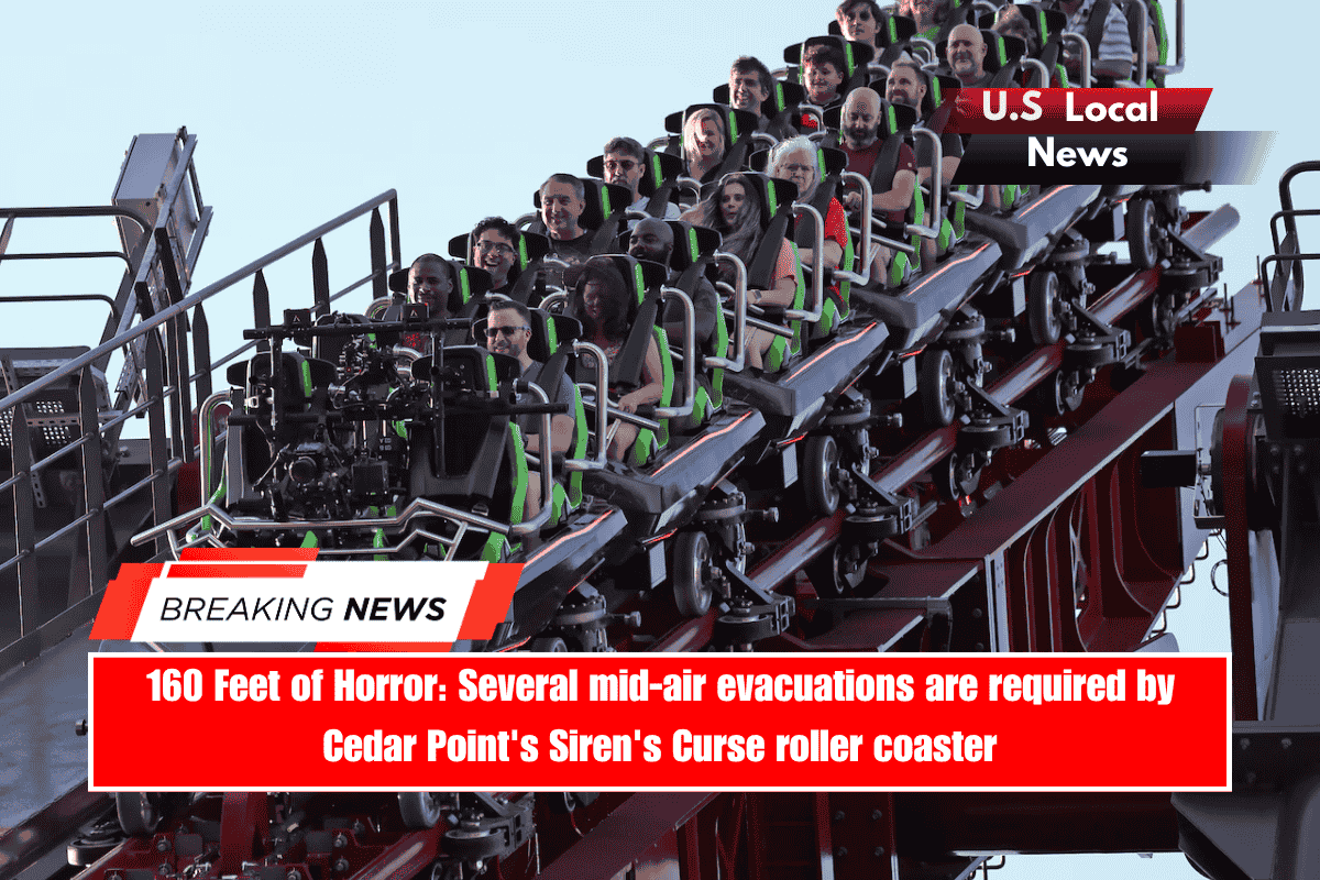 160 Feet of Horror Several mid-air evacuations are required by Cedar Point's Siren's Curse roller coaster