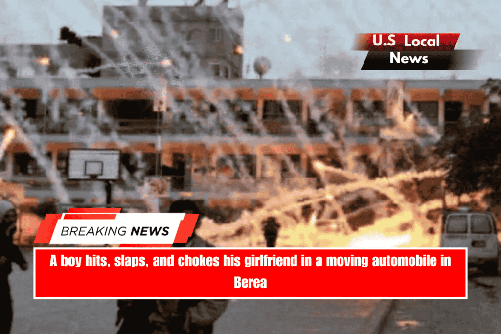 A boy hits, slaps, and chokes his girlfriend in a moving automobile in Berea