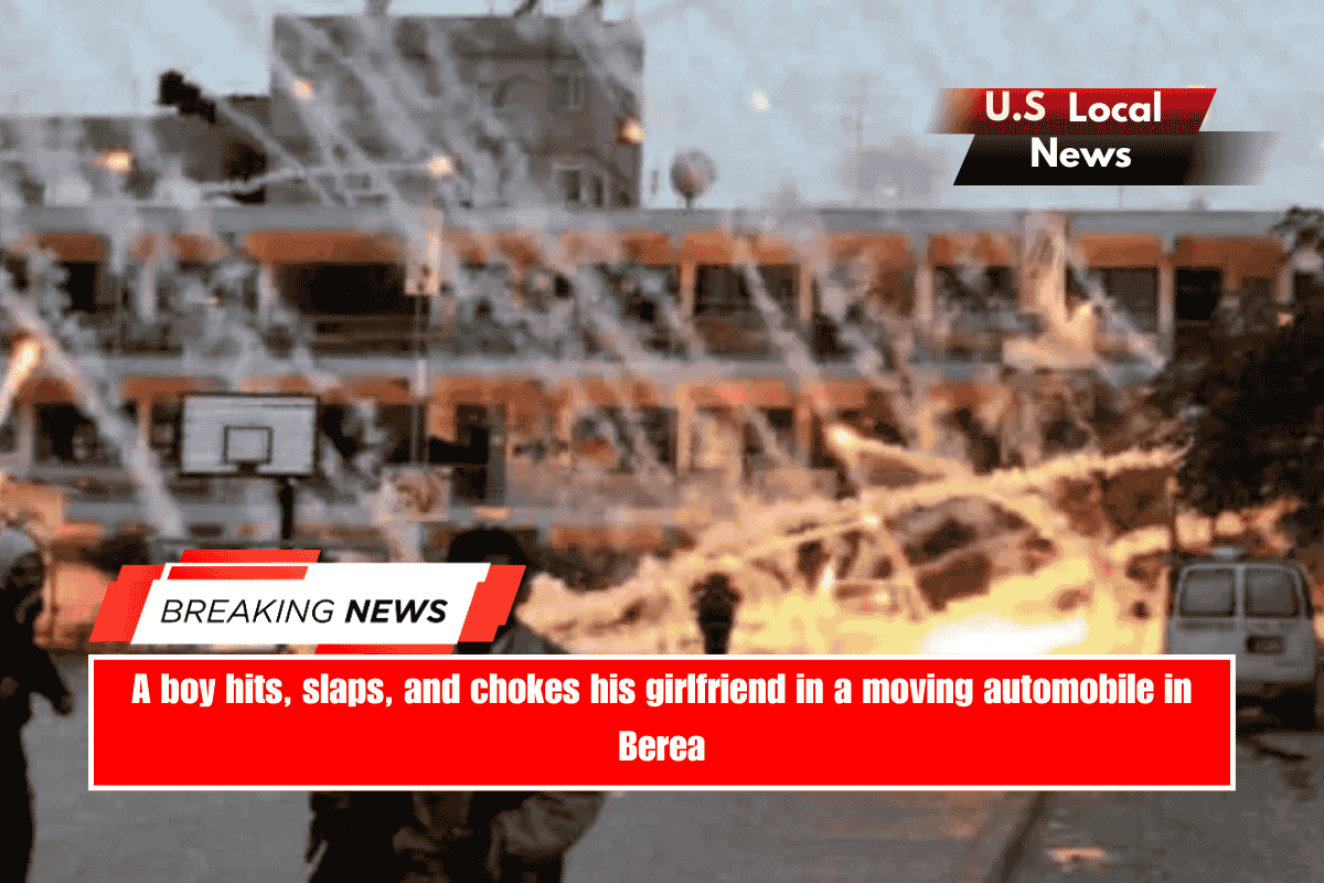 A boy hits, slaps, and chokes his girlfriend in a moving automobile in Berea
