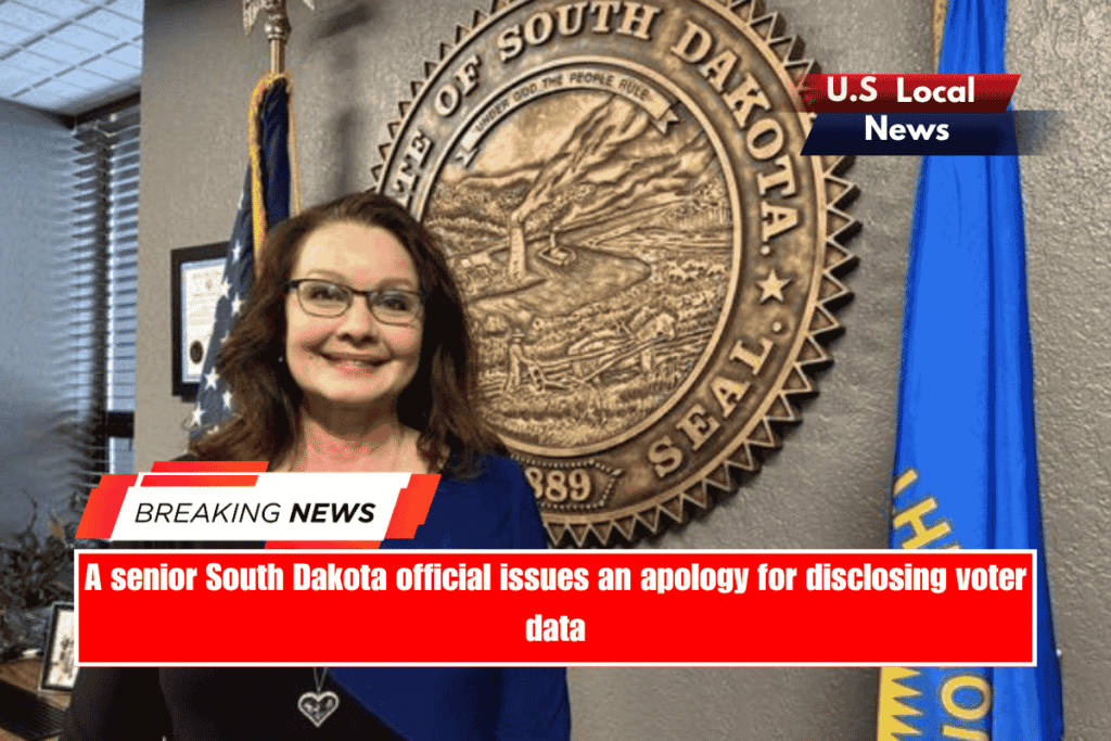 A senior South Dakota official issues an apology for disclosing voter data